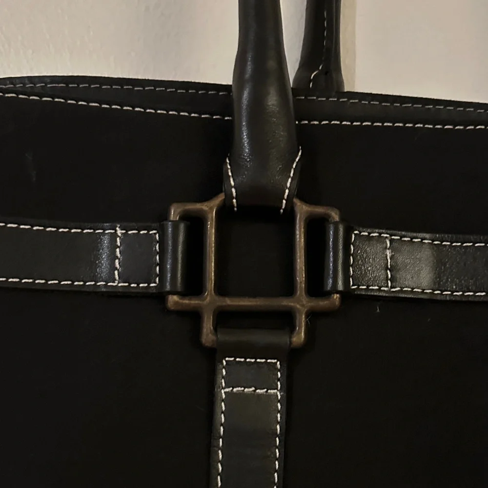 Elegant Black Tote Bag - Preloved